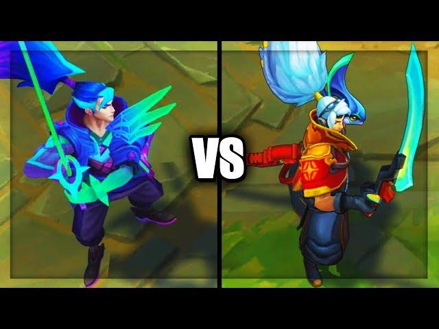 Battle Boss Yasuo vs Odyssey Yasuo Epic Skins Comparison (League of Legends)