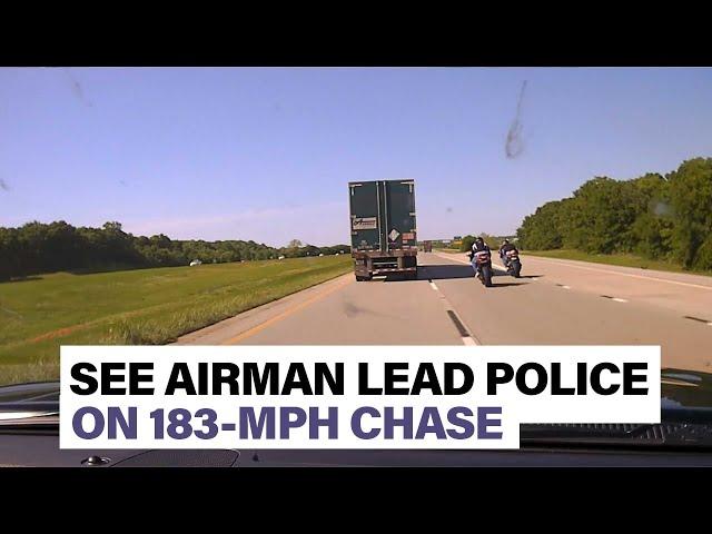 Watch Oklahoma airman take police on a 183-MPH high speed chase and quickly REGRET it