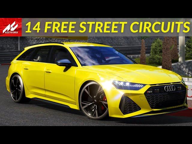 14 FREE Street Circuits From All Around The World! - Assetto Corsa 2023 - Download Links!