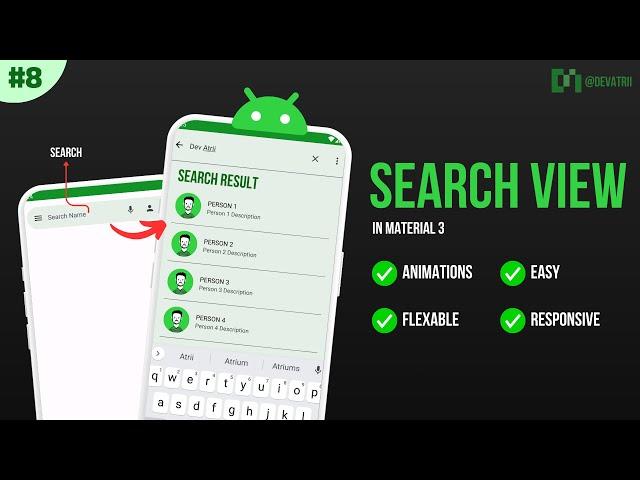 Search View in Material 3 Android