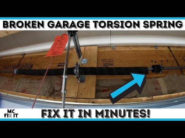 How to Fix a Broken Garage Door Torsion Spring! [Complete Guide]