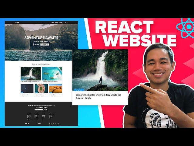 React Website Tutorial - Beginner React JS Project Fully Responsive