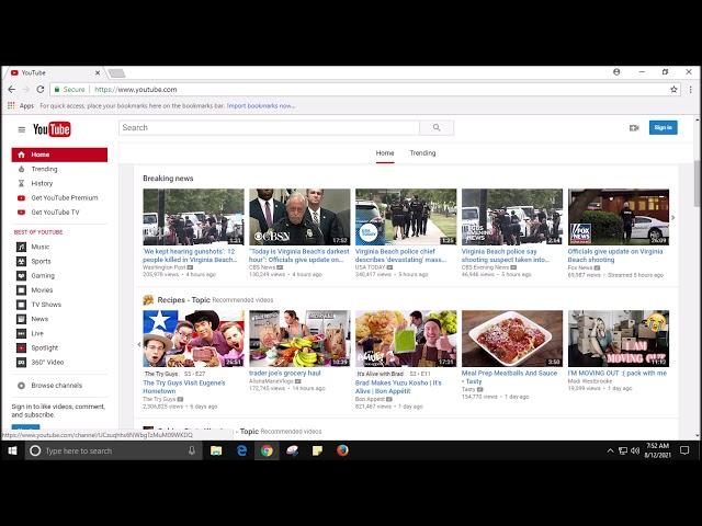 Chrome 68/63 Looks, YouTube with Old Logo and Layout, 2021???