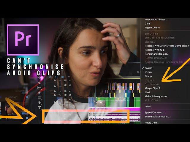 Can’t Synchronize Audio: Premiere Pro Fix - QUICK FIX