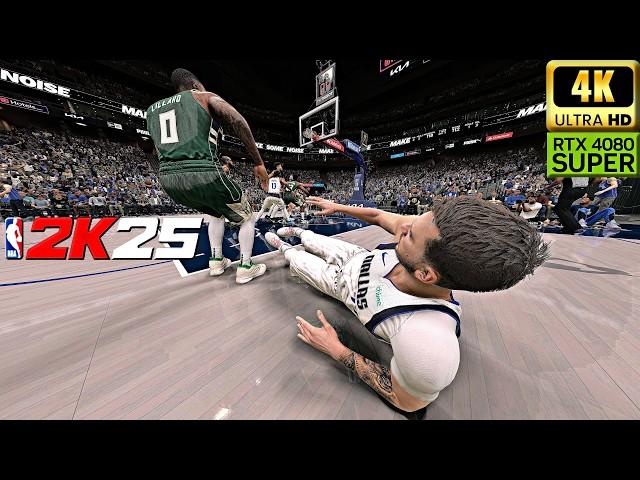 NBA 2K25 PC Next Gen Mods | Bucks vs Mavericks | Ultra Settings [4K]