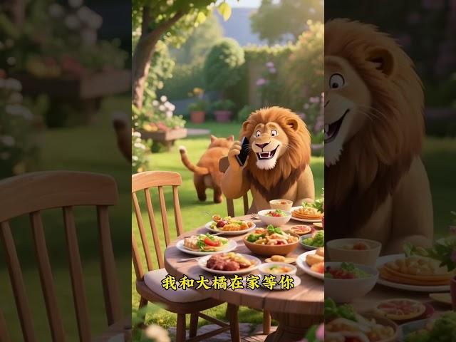 The Plan of the Orange Cat and the Lion #cat #aicat #fatcat #orangecat #cat2025 #animals