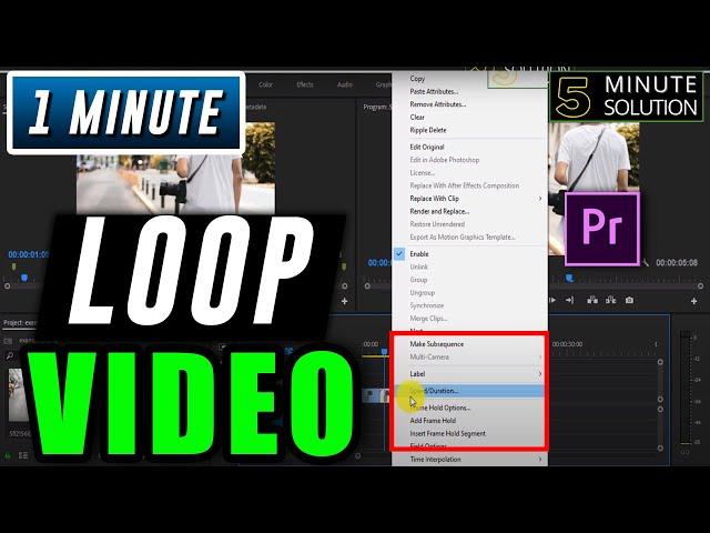 How to loop video in premiere pro 2024 | adobe premiere PRO Tutorial