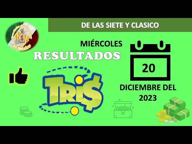 RESULTADO TRIS DE LAS SIETE, TRIS CLÁSICO DEL MIÉRCOLES 20 DE DICIEMBRE DEL 2023