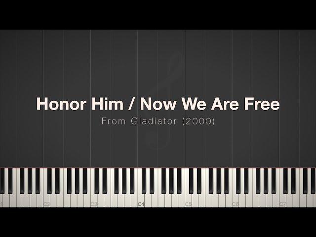 Now We Are Free / Honor Him (from "Gladiator") - Hans Zimmer \\ Synthesia Piano Tutorial