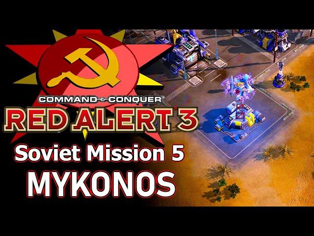 Red Alert 3 - Soviet Mission 5 Mykonos - Hard Difficulty - EASY METHOD!