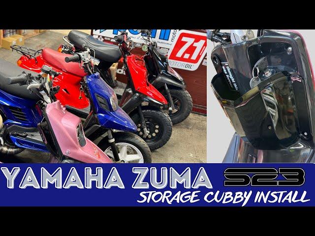 Yamaha zuma storage cubby install