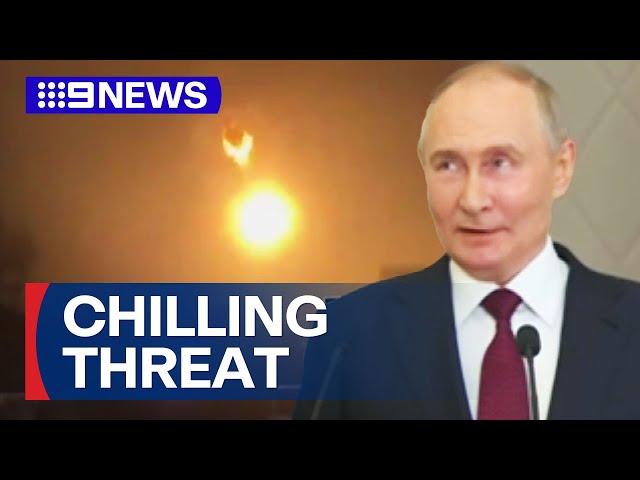 Putin says he may use new ballistic missile to target Ukraine capital | 9 News Australia