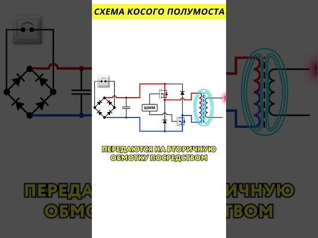 Схема косого полумоста @HiDev #электроника