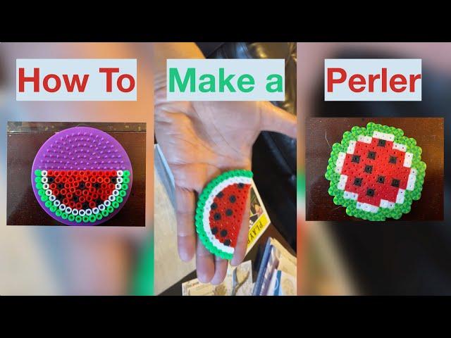 How to Make a Watermelon Perler - Rave Kandi Tutorial