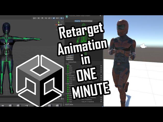 Unity: Retarget Humanoid Animation in One Minute!