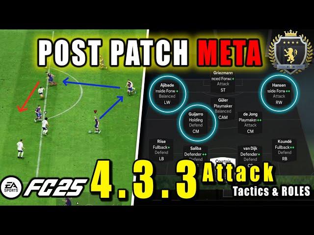 *POST PATCH* Best 433 (4) UNDEFEATED META Custom Tactics 433 Attack | EAFC 25