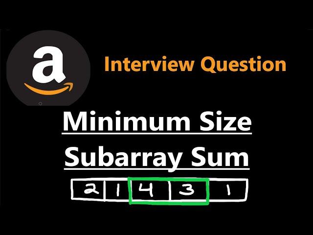 Minimum Size Subarray Sum - Leetcode 209 - Python