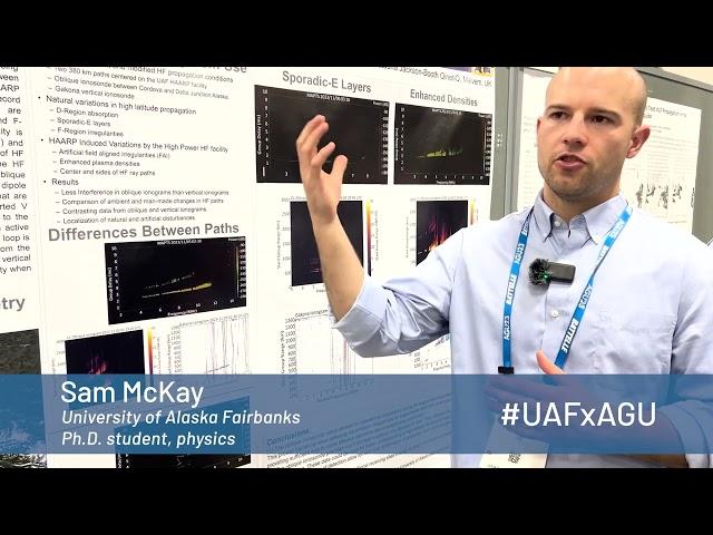 Sam McKay, physics, at AGU 2023.