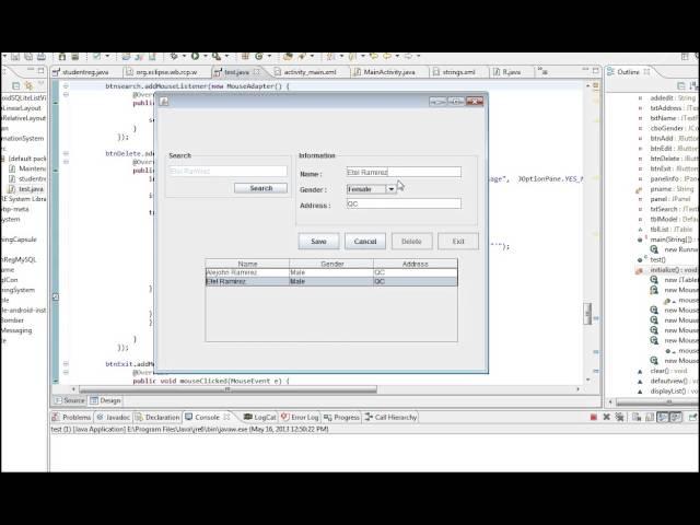 Java Tutorial Add, Save, Edit, Search, Delete from MySQL or Any Database