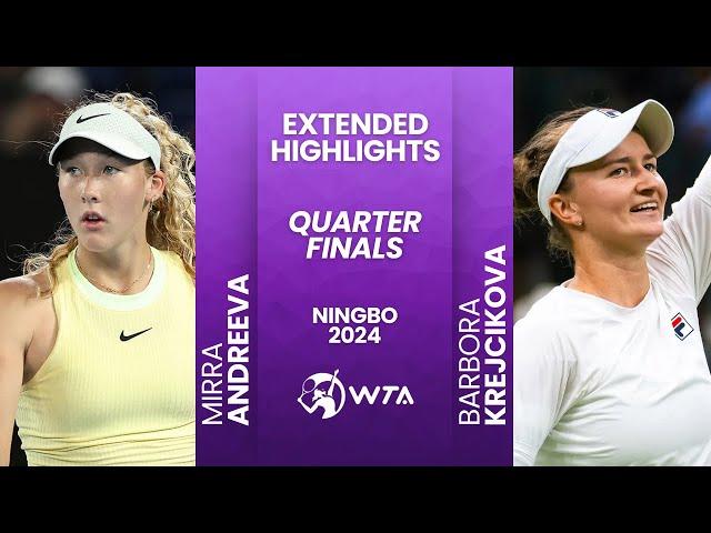 Mirra Andreeva vs Barbora Krejcikova | QF Ningbo Open 2024 | #WTA Highlights