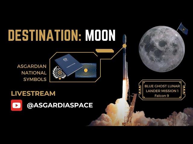 Destination Moon - Asgardia National Symbols Land On The Moon