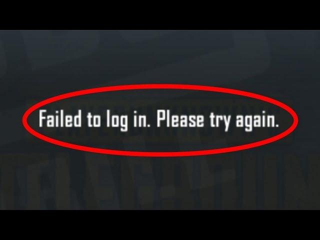 How To Fix PUBG MOBILE Failed To Login || Please Try Again Error || Android Mobile