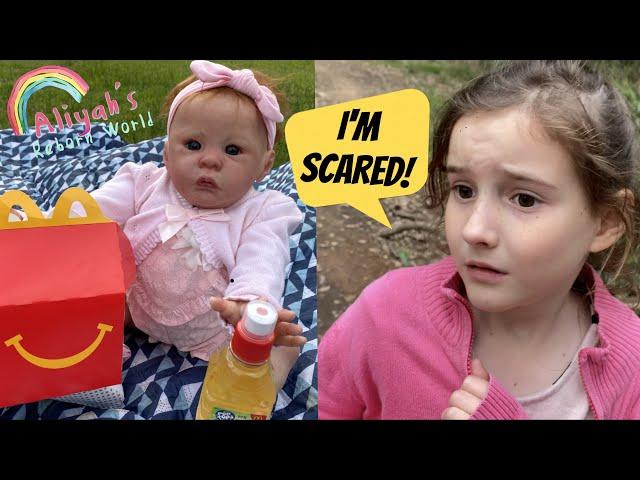 Reborn Toddler Natalie tries McDonald's for the First Time Plus a Scary Bush Walk!