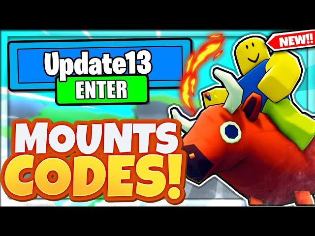 ALL NEW SECRET *MOUNTS* UPDATE 13 CODES In Roblox Slashing Simulator!