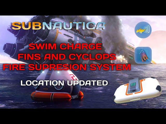 How to find swim charge fins and fire suppression system subnautica