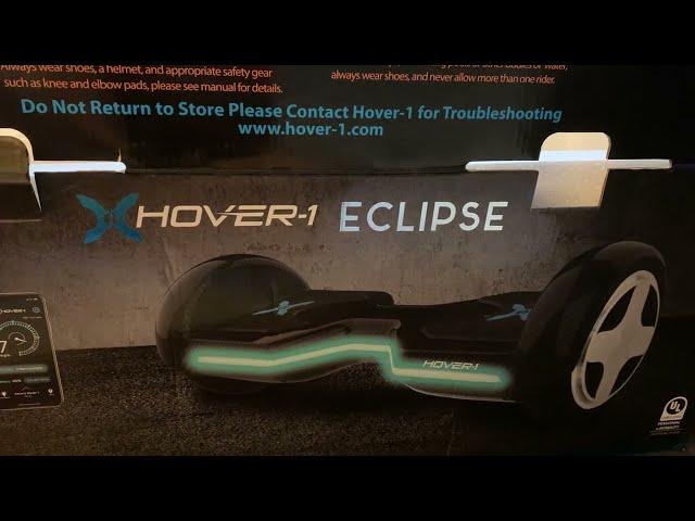 Hover-1 Eclipse Hoverboard -LED Headlights Built-In Bluetooth  7 MPH Max Speed Unboxing Set Up Ride