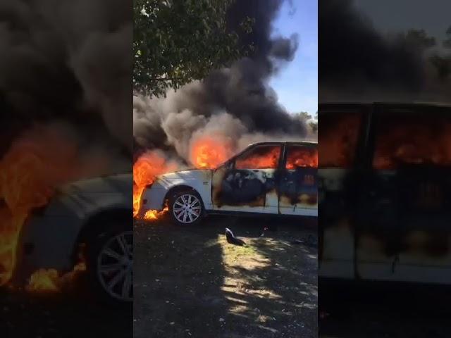 Пожар в автомобиле / Грозный