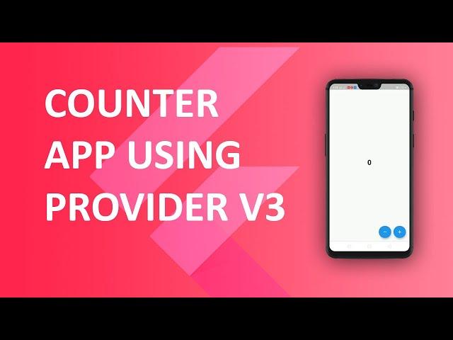 Flutter counter app using provider