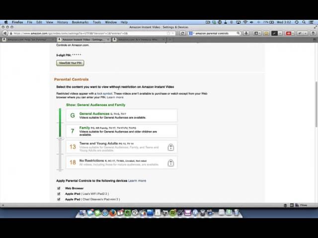 Amazon (Prime) Instant Video Parental Controls in less than 1 minute.