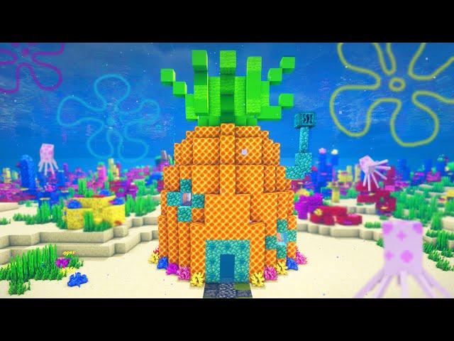 Minecraft Tutorial | How to Build Spongebob's Pineapple House + Inside | 1.16 Underwater House