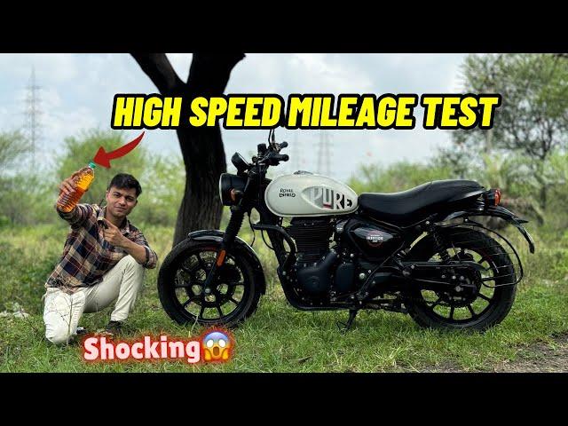 New Hunter 350 High Speed Mileage Test | RE Hunter 1Liter Mileage  |