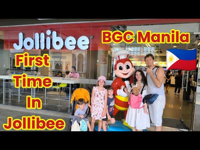 FIRST TIME IN JOLLIBEE BGC MANILA Family With Kids In The Philippines