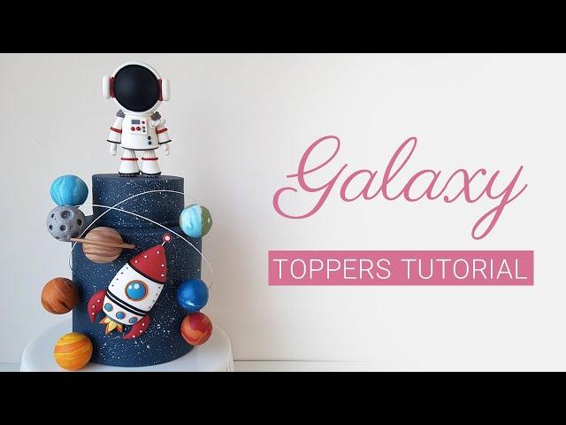 آموزش تاپر تم کهکشان با فوندانت | How to make galaxy Toppers?