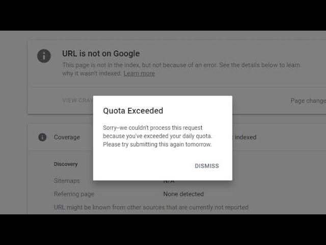 Google Search Console Fix Quota exceeded While Indexing URL Problem | Console Quota exceeded google