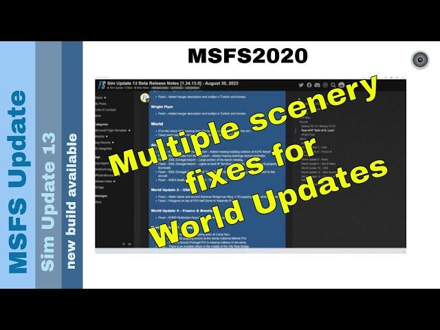 Flight Simulator 2020 - MSFS Update - Sim Update 13 - New build available