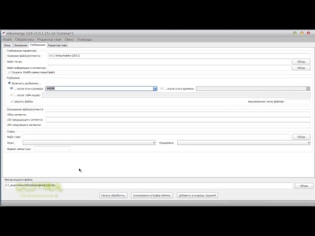 MKVMerge GUI   программа для работы с видео