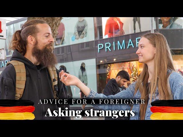 ASKING STRANGERS FOR ADVICE in Frankfurt Germany