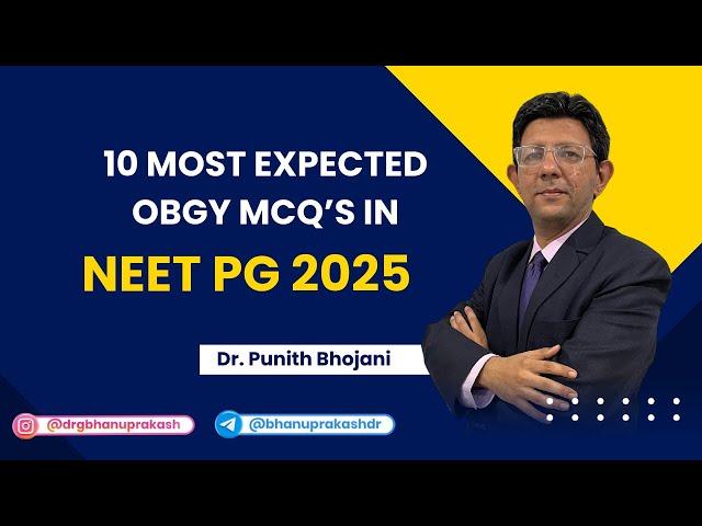 10 Most Expected OBGY MCQs in NEET PG 2025