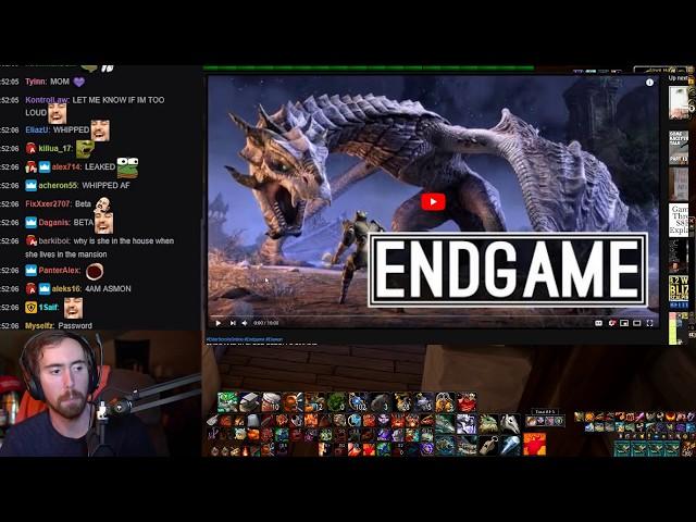 Asmongold Watches "ENDGAME IN ELDER SCROLLS ONLINE" by Alcast