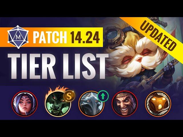 TIER LIST UPDATES for Patch 14.24 | League of Legends