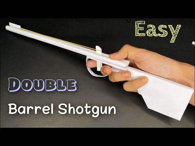 How to make a Paper Shotgun that shoots | Paper made Double Barrel Shotgun | Easy Paper Gun