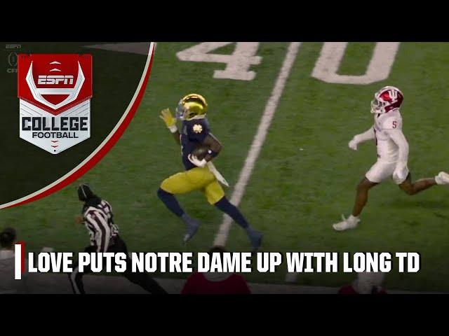 Jeremiyah Love goes 98 YARDS to give Notre Dame the first TD  | College Football Playoff