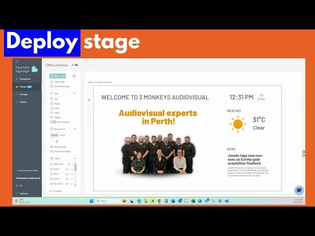 How to design & deploy in 5 minutes with Fusion Digital Signage Software
