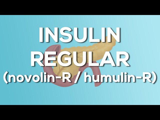 Insulin Regular (Novolin R / Humulin R) Nursing Drug Card (Simplified) - Pharmacology