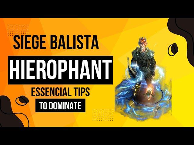 Essential Tips to DOMINATE POE Siege Balista from Day 1