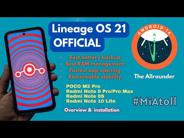 Lineage OS 21 OFFICIAL for Redmi Note 9 Pro/Pro Max, POCO M2 Pro, Redmi Note 10 Lite